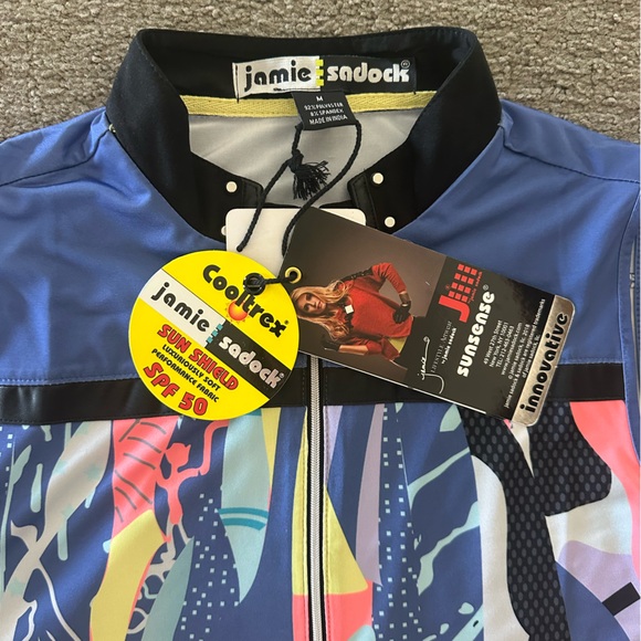 Jamie Sadock Multicolor Abstract Golf Shirt Tank Top - Picture 2 of 3